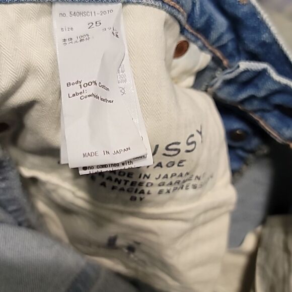 MOUSSY VINTAGE Elma Wide Straight In Blue Size 25 - Picture 13 of 14